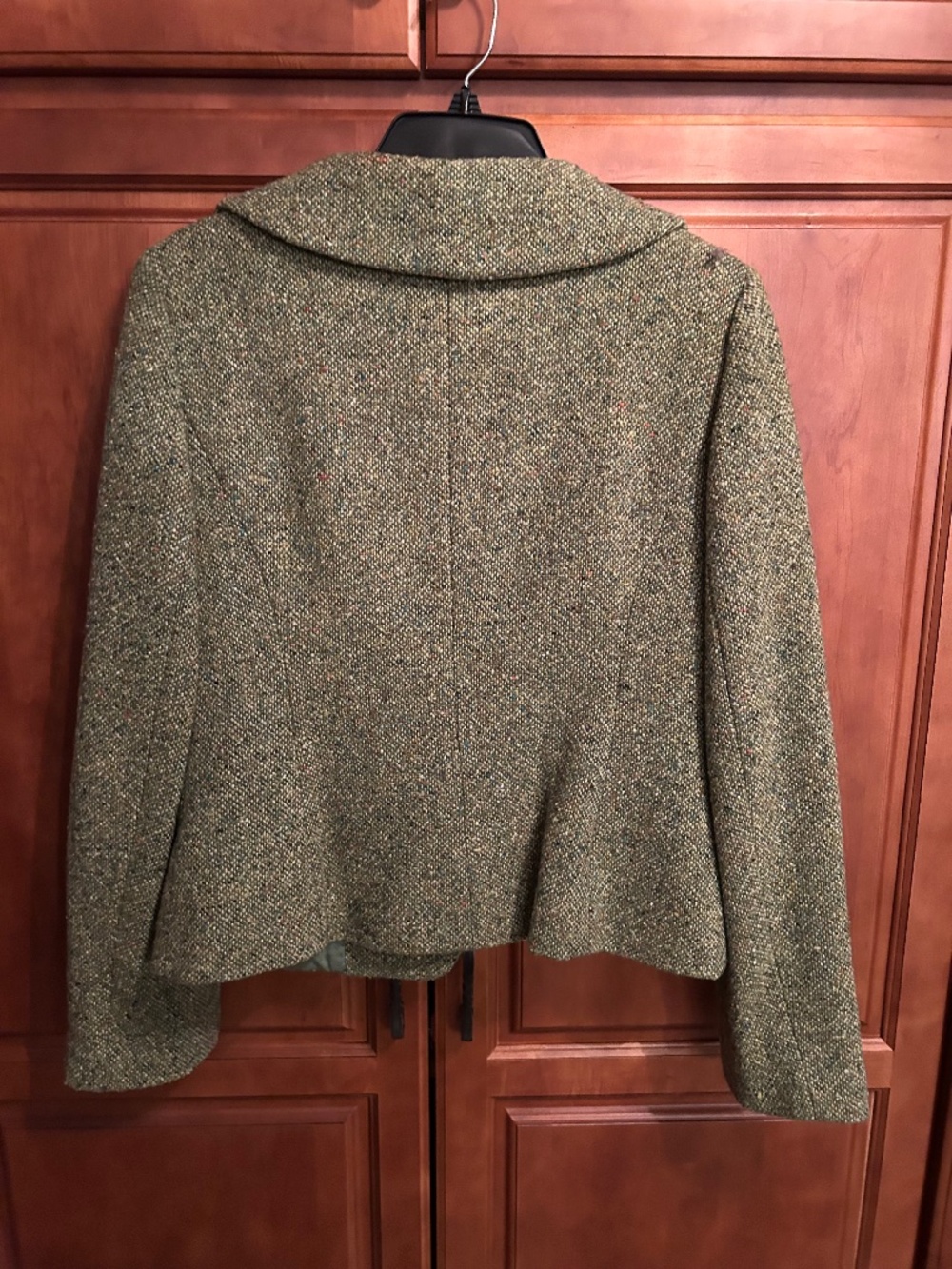 Ann Taylor LOFT Green Tweed Jacket Size 8 - Picture 3 of 4